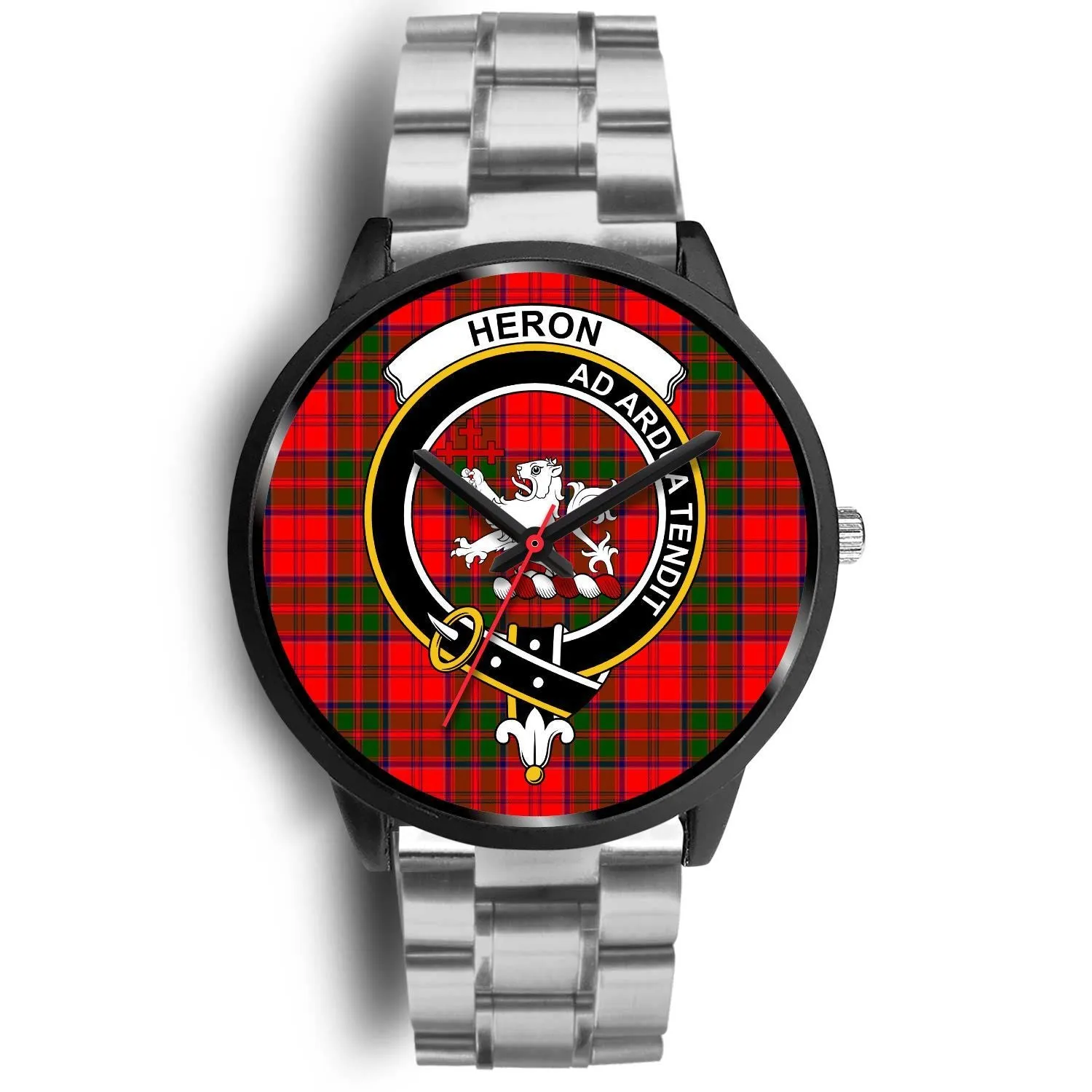 Heron Clan Badge Tartan Black Watch