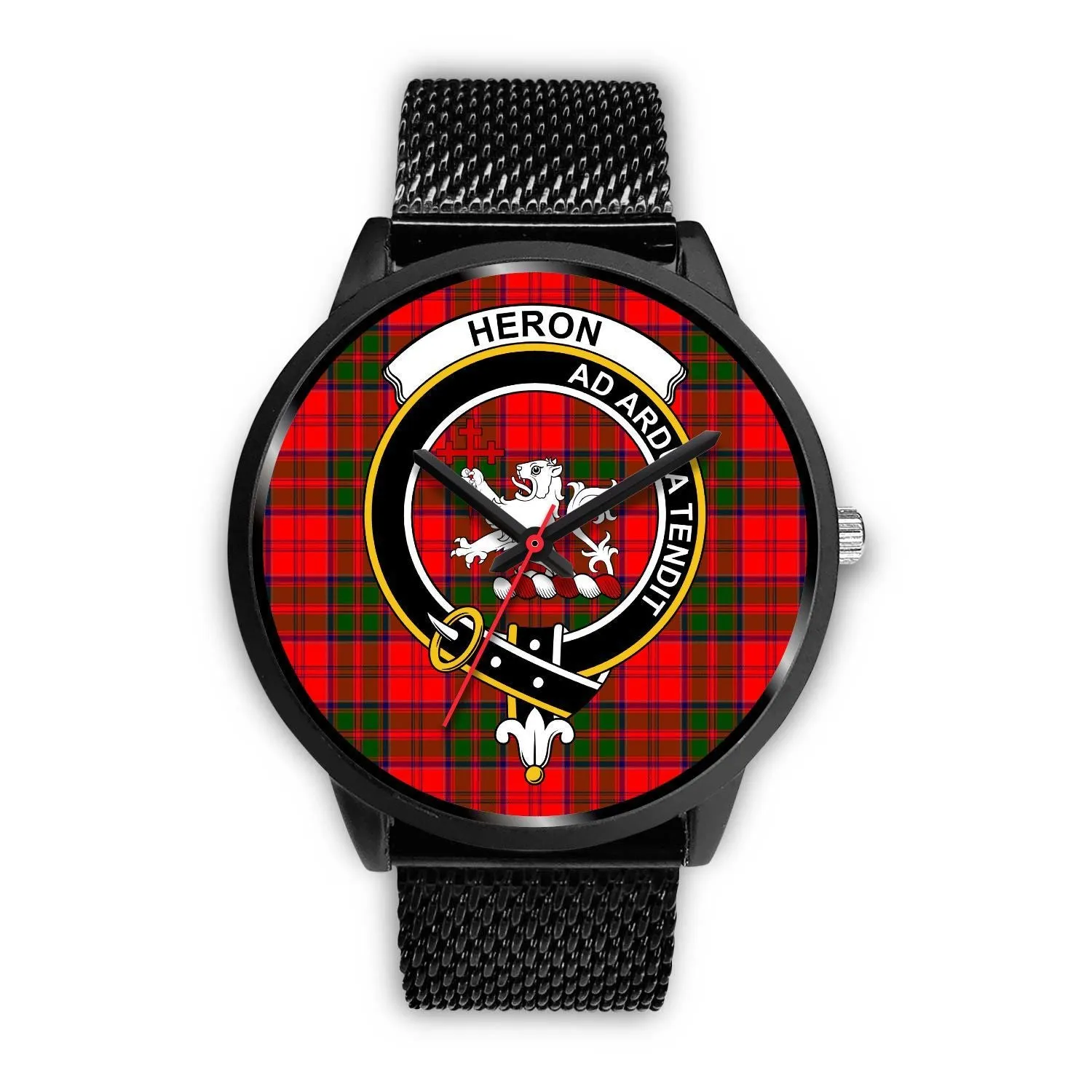 Heron Clan Badge Tartan Black Watch