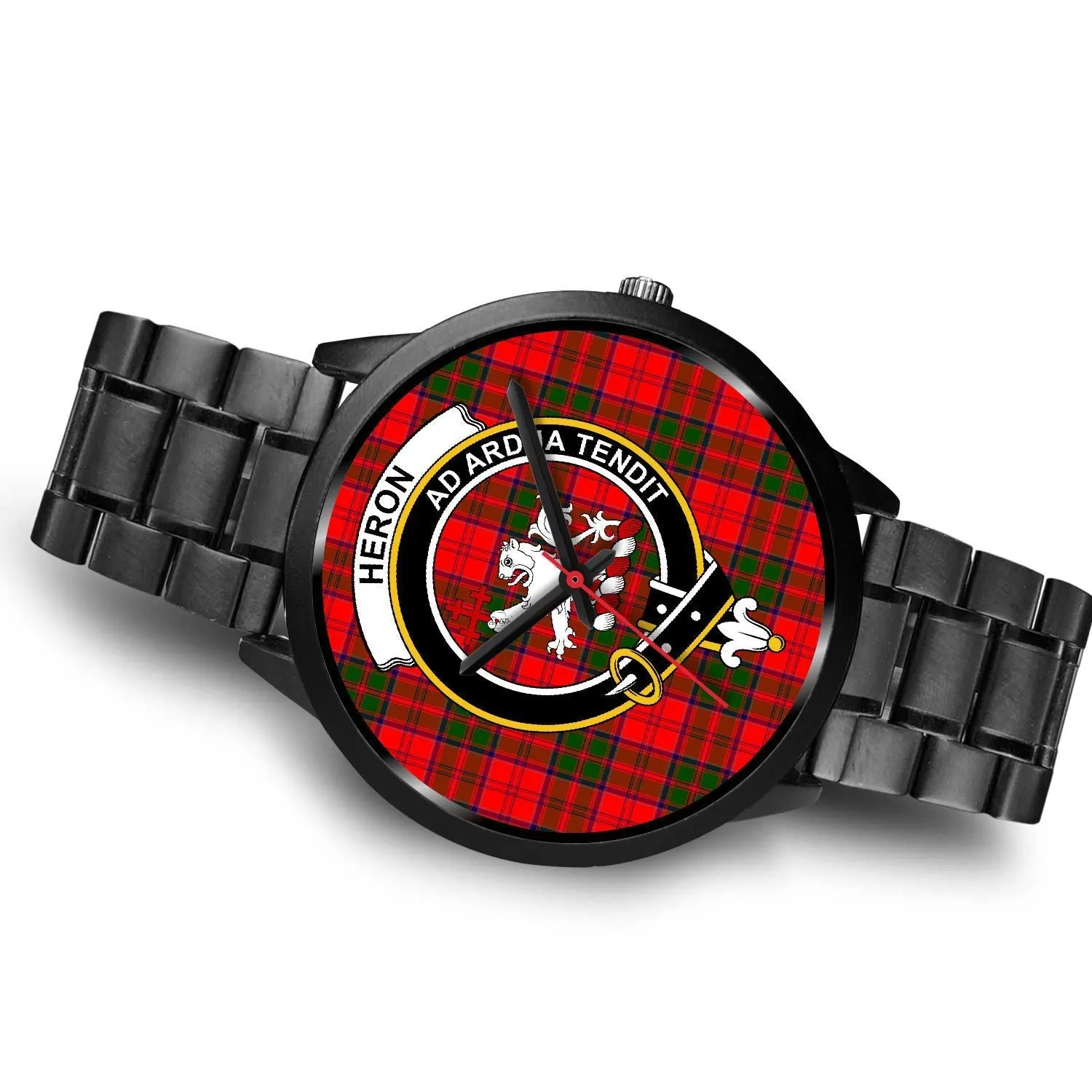 Heron Clan Badge Tartan Black Watch