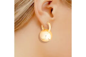 Hoop Gold Small Ball Huggie Earring for Women