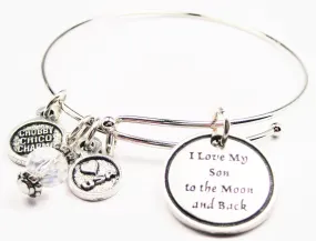 I Love My Son To The Moon And Back Expandable Bangle Bracelet