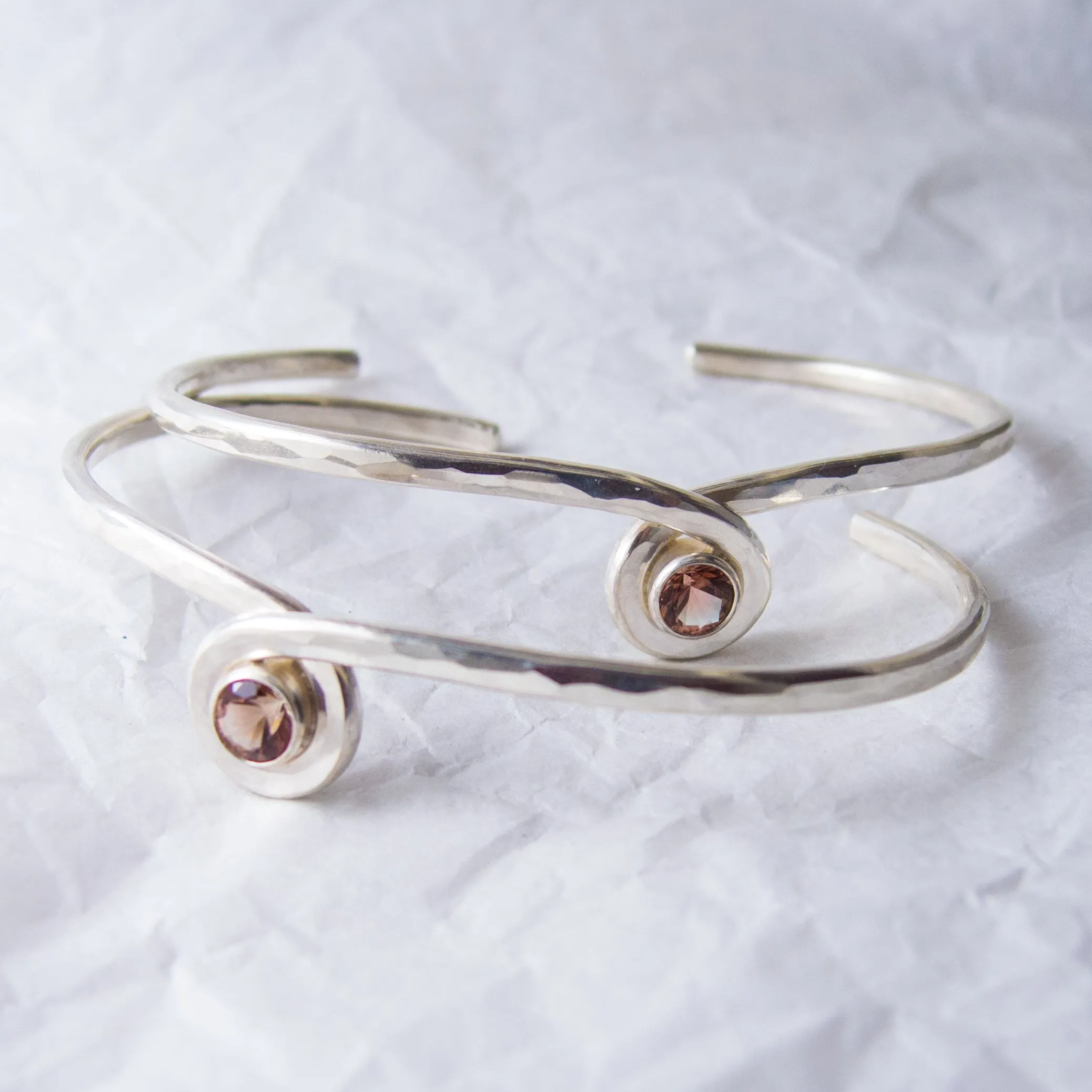 Infinity Cuff Bracelet-Oregon Sunstone