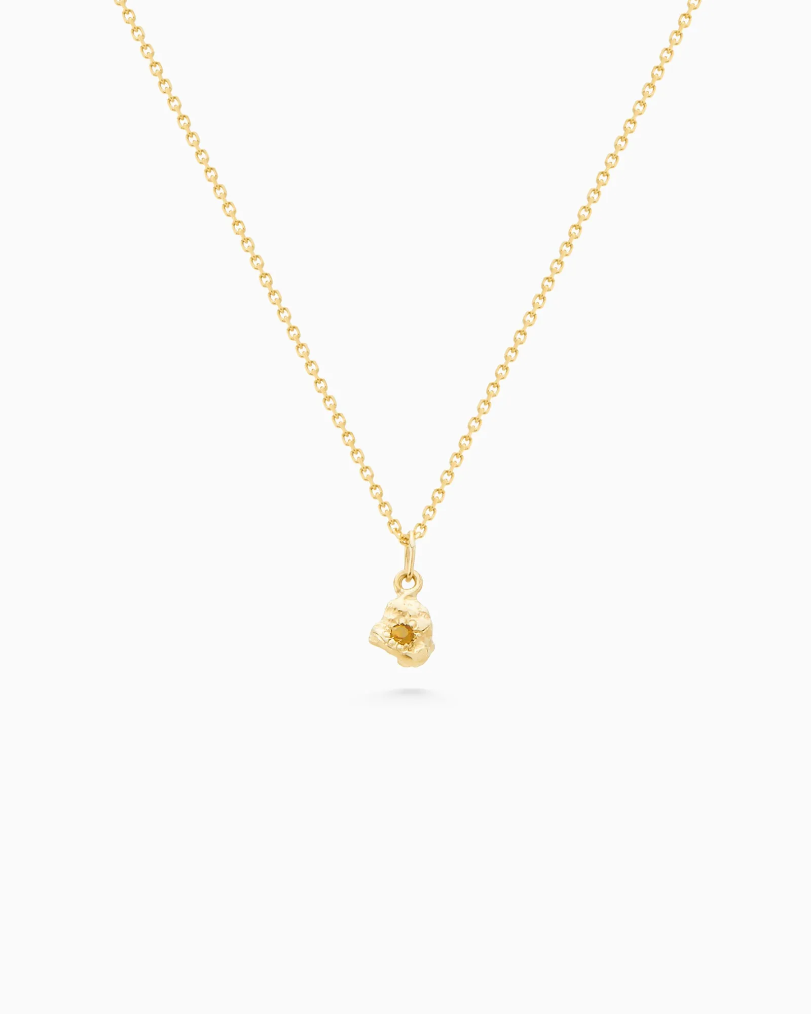 Ingot Stone Pendant | Yellow Gold