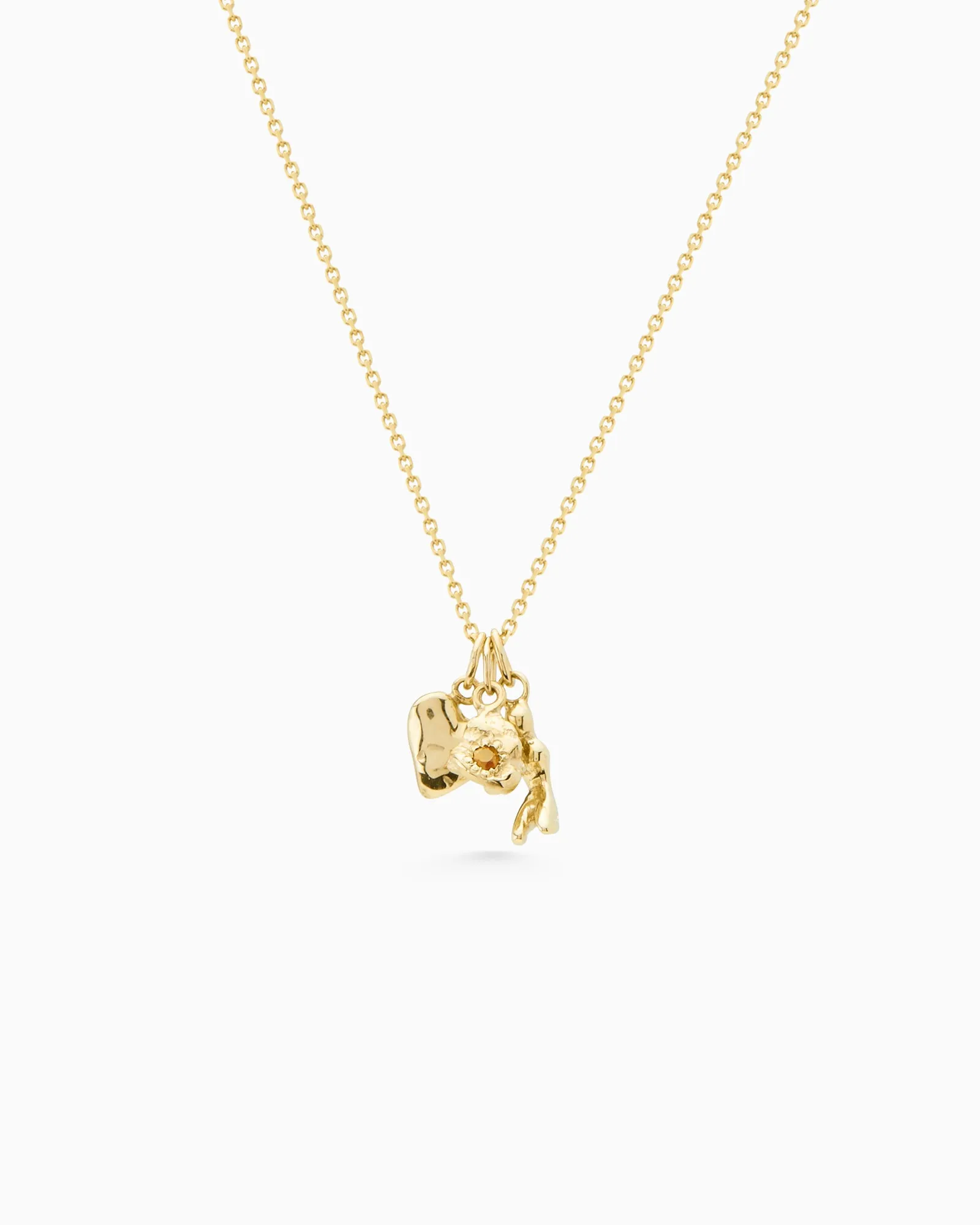 Ingot Stone Pendant | Yellow Gold