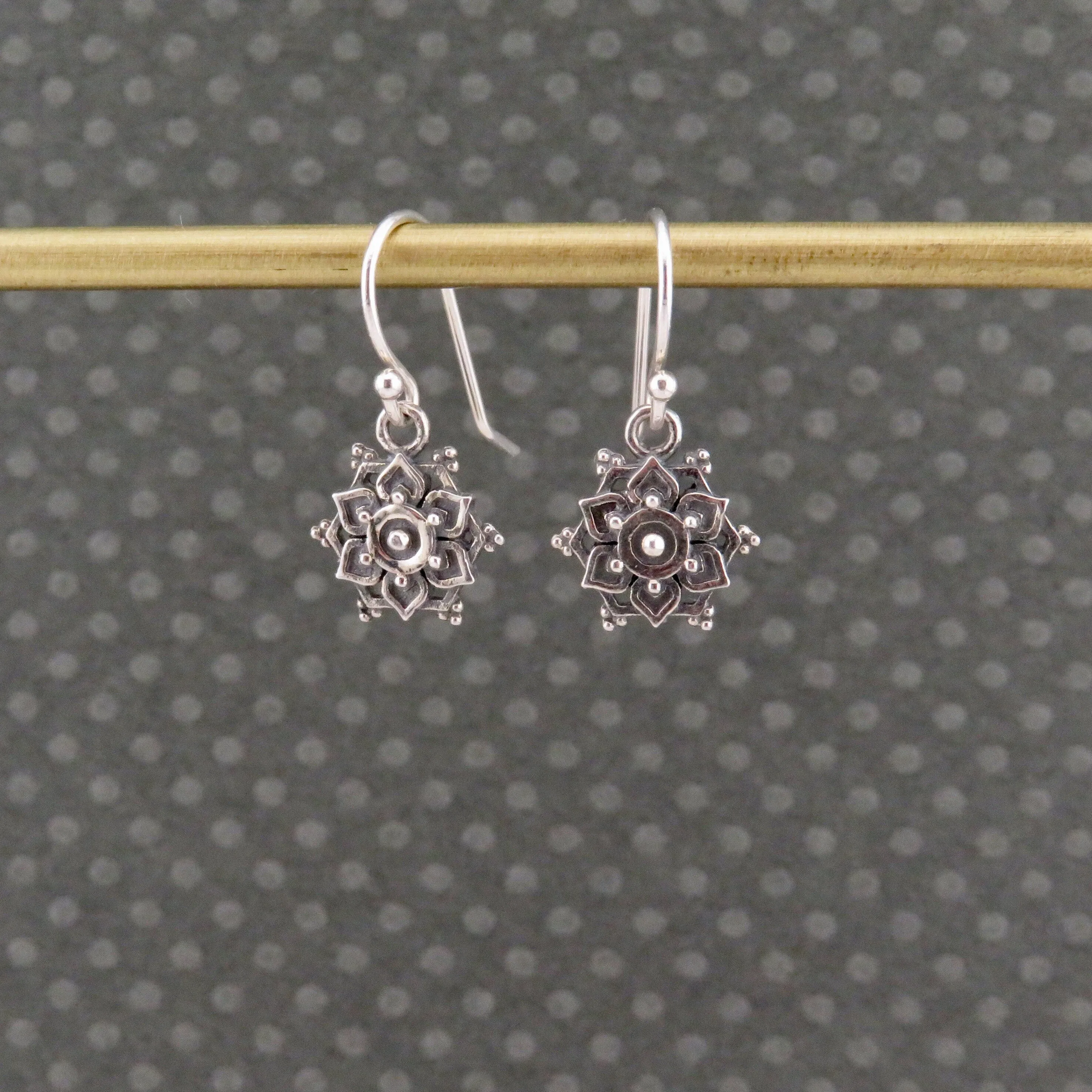 Intricate Mandalas Earrings - Silver