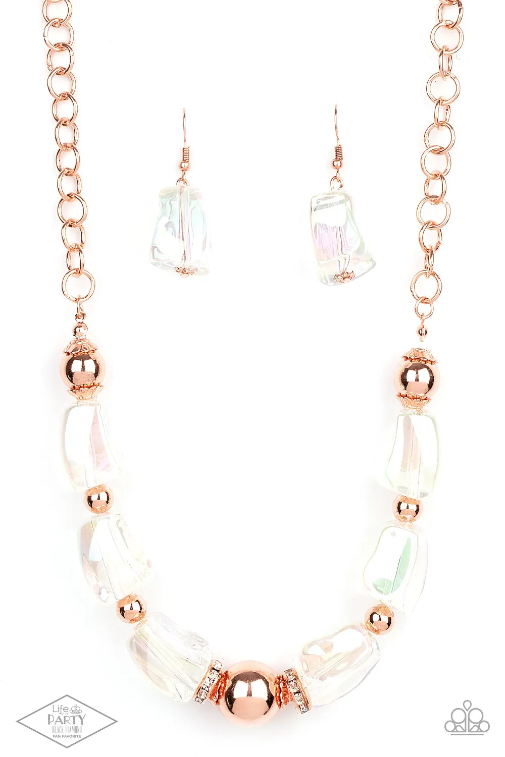 Iridescently Ice Queen - Copper
Necklace - Paparazzi Accessories