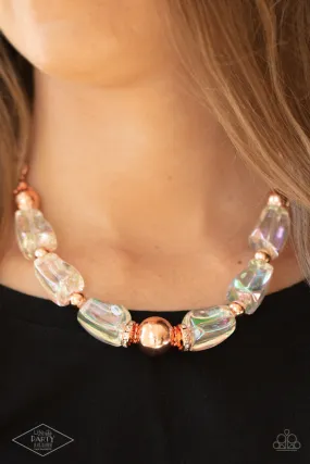 Iridescently Ice Queen - Copper
Necklace - Paparazzi Accessories