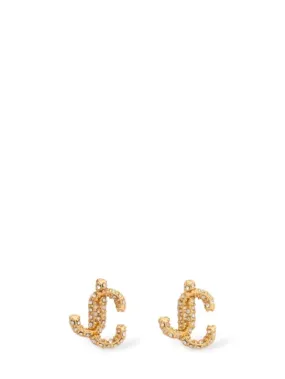 Jimmy Choo   JC crystal stud earrings 