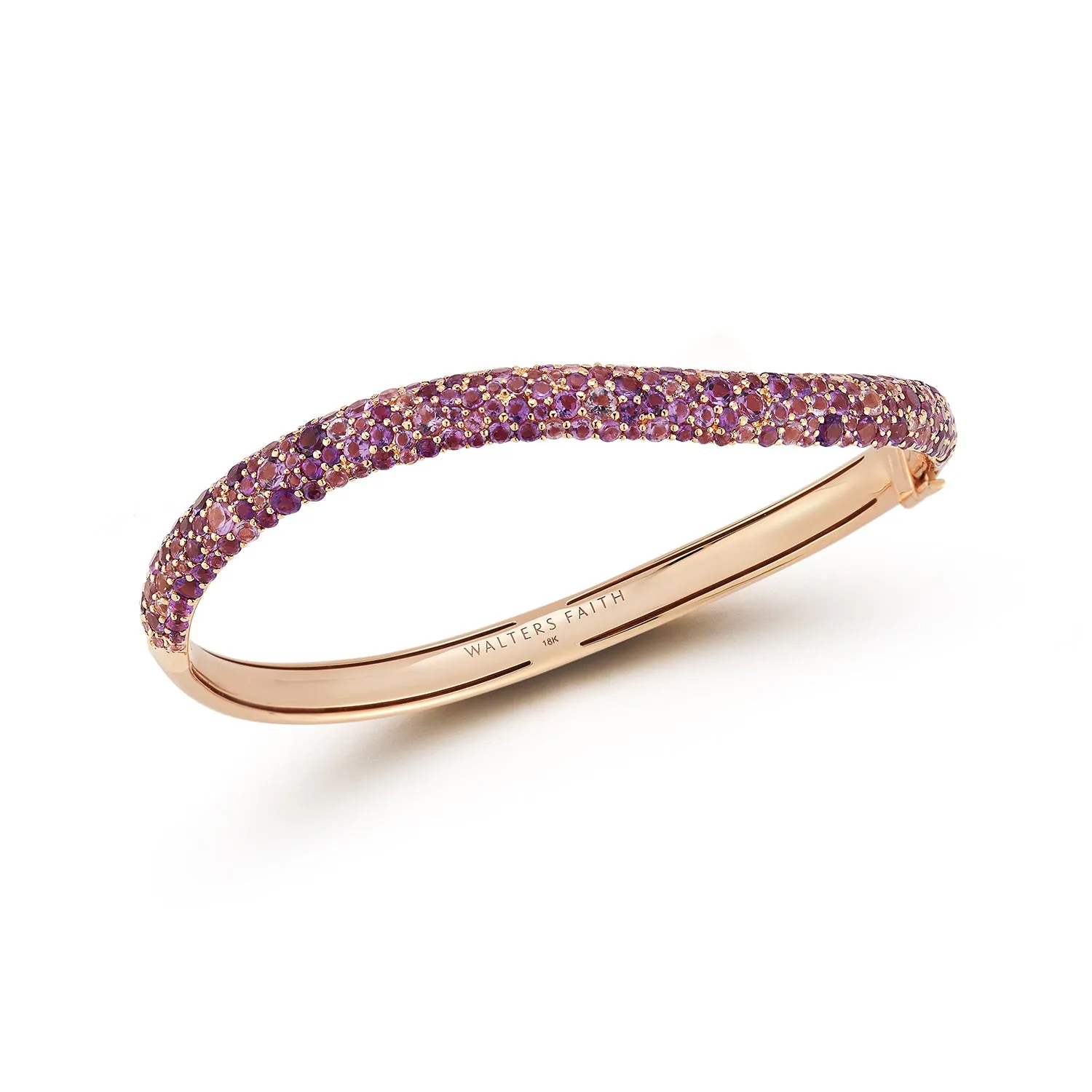 JULIAN 18K GOLD AND AMETHYST WAVE BRACELET