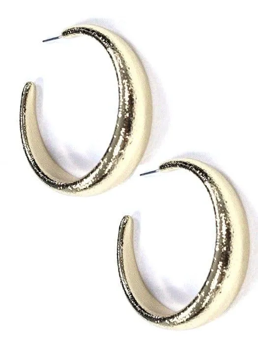 KE8545 Olivia C Shape Hoop Earrings