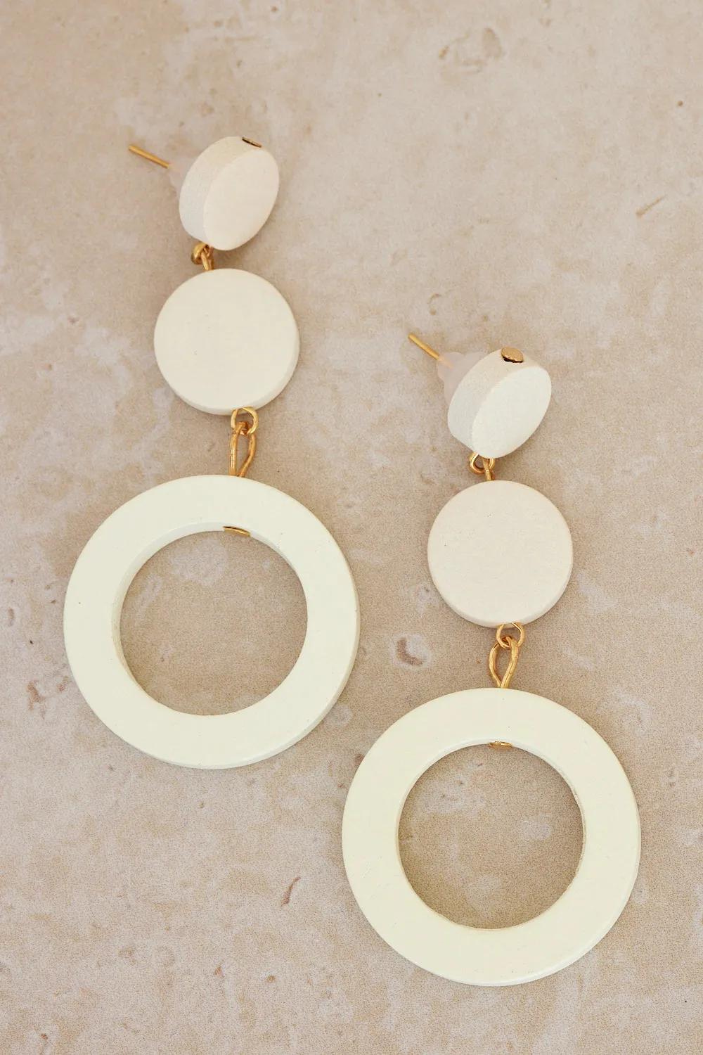 Kendra Statement Earrings - Ivory