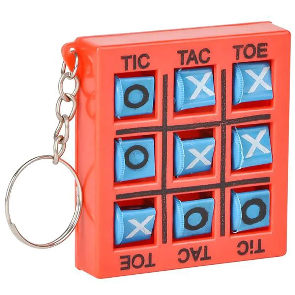 Kicko 2 Inch Tic Tac Toe Keychain - 12 Pack Mini Backpack Clip - Keyring for Bag and Belt