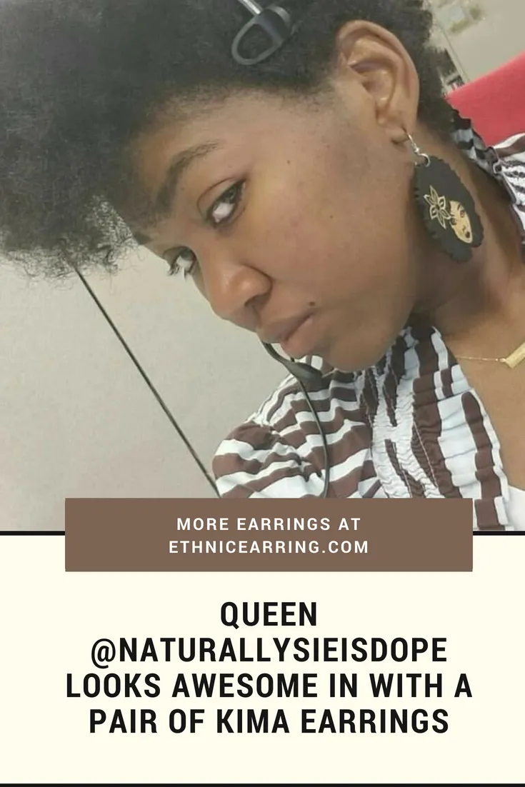 Kima earrings | Natural hair earrings | Afrocentric ear rings | jewelry | accessories