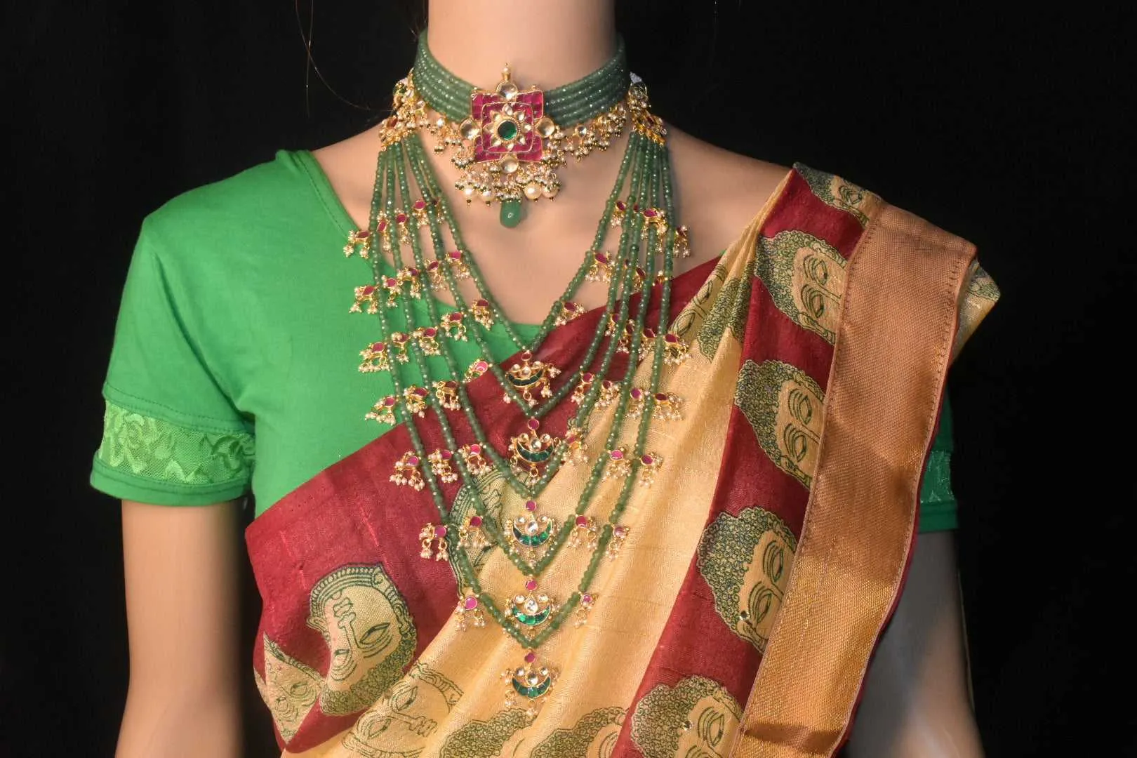 Kundan Choker With Panchlada