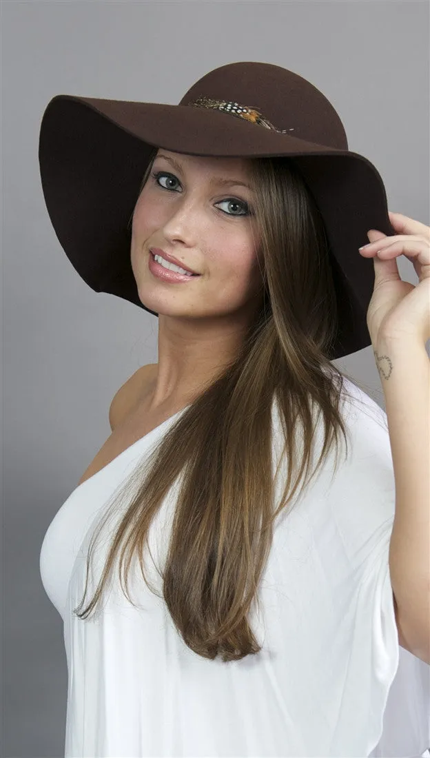 La Fine Head Wear Oversize Hat in Brown