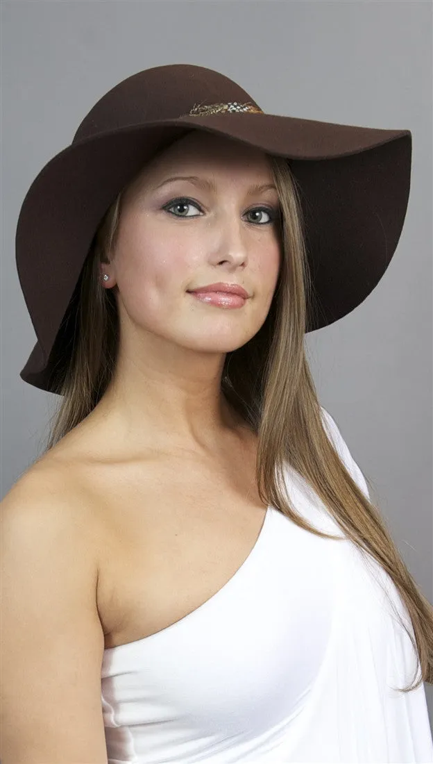 La Fine Head Wear Oversize Hat in Brown