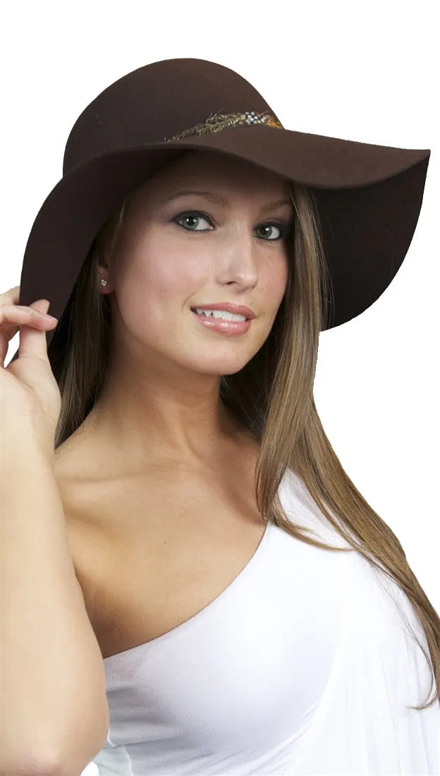 La Fine Head Wear Oversize Hat in Brown