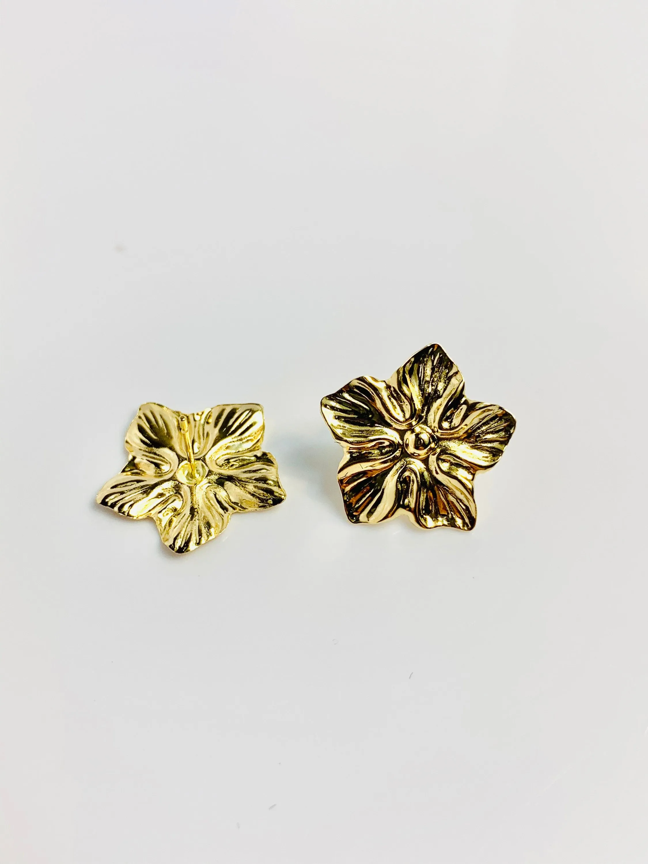 Large Flower Earrings, 14k Gold Filled, stud earrings, 1.39mm X 18mm,sku# 1159-4