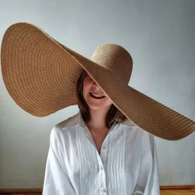 Large Sun Hat With Oversized Brim