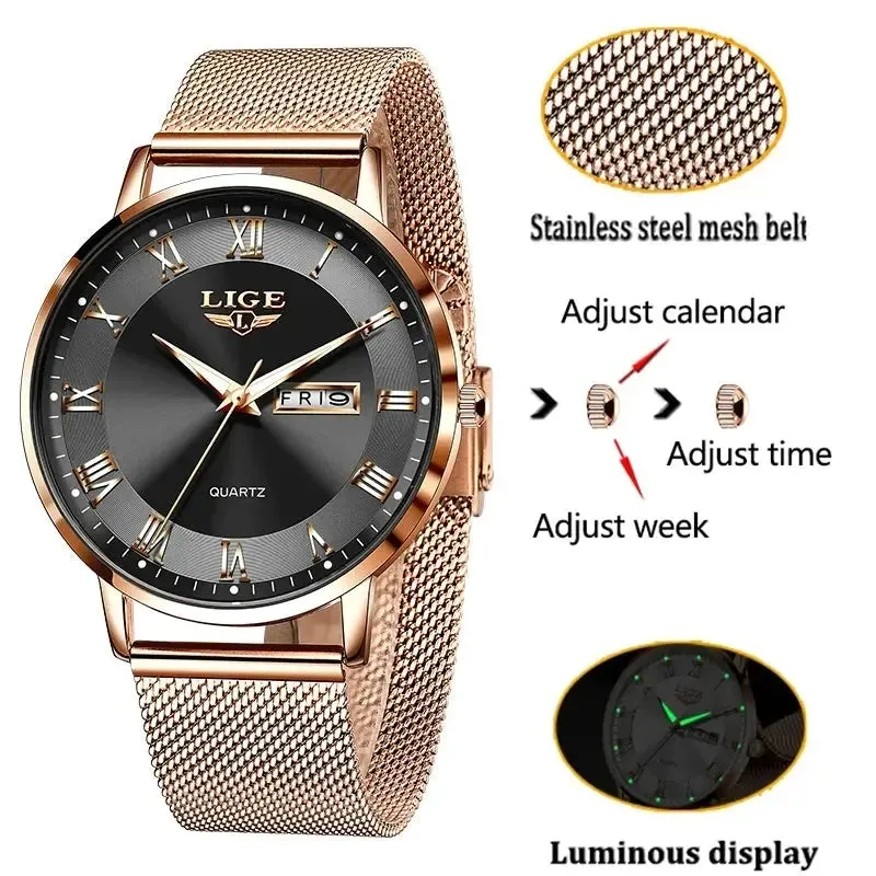 LIGE Women Luxury Watch