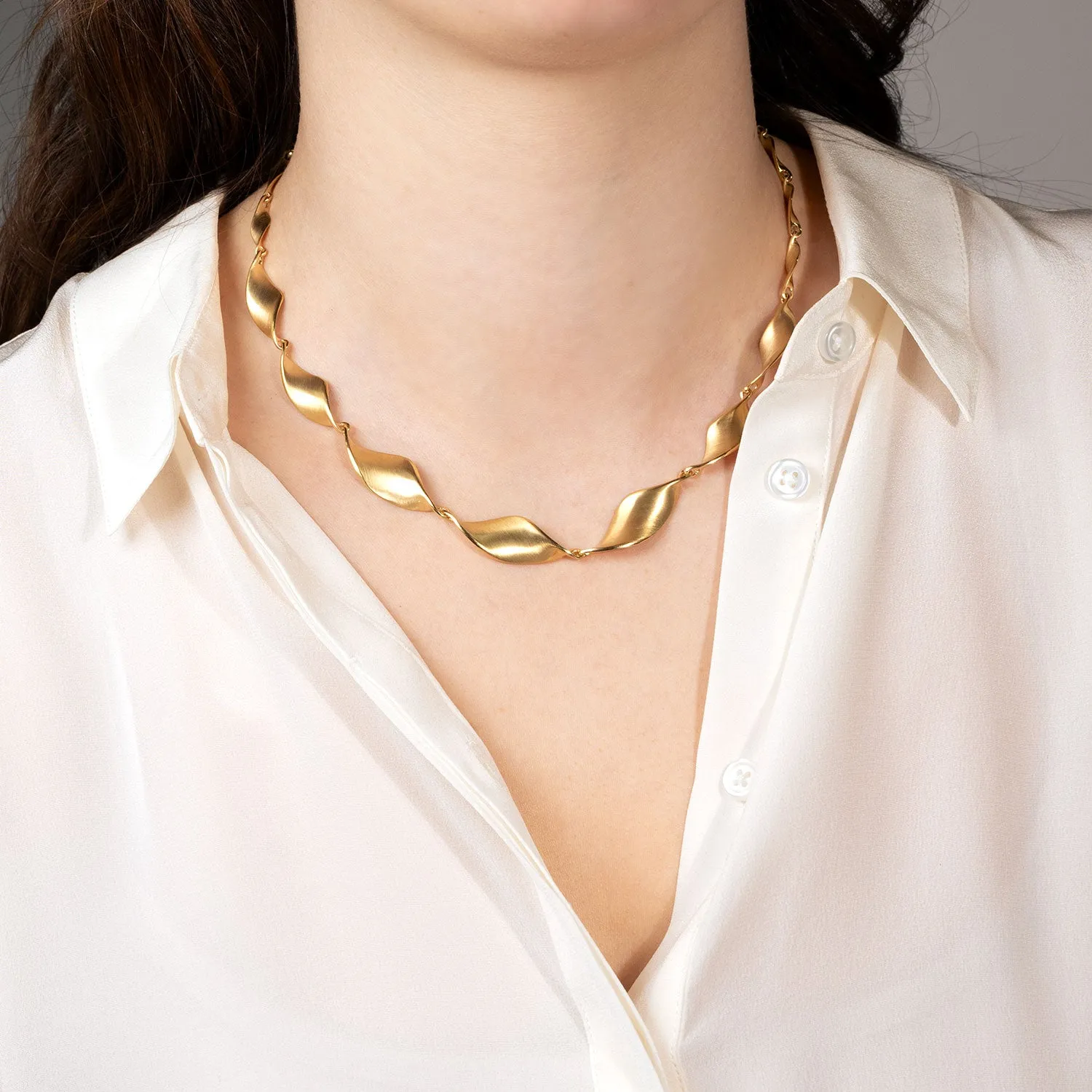 Limited Edition Gold Vermeil Satin Twist Necklace