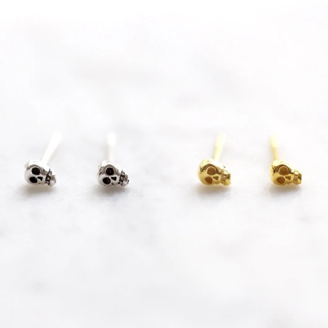 Little Sugar Skull Stud Earrings