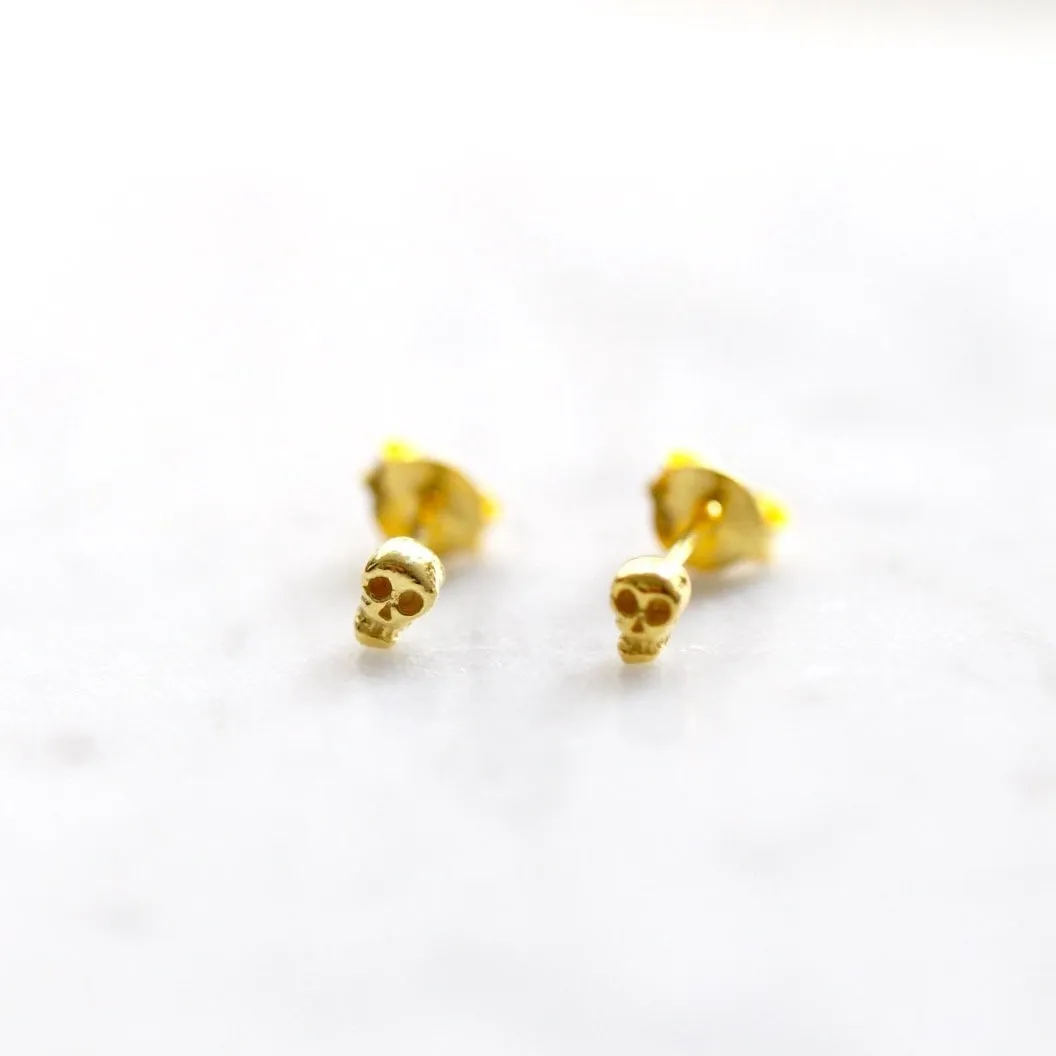 Little Sugar Skull Stud Earrings