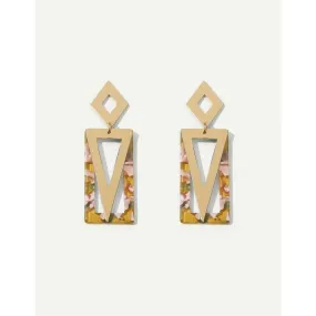 Loft Geometric Marble Drop Earrings