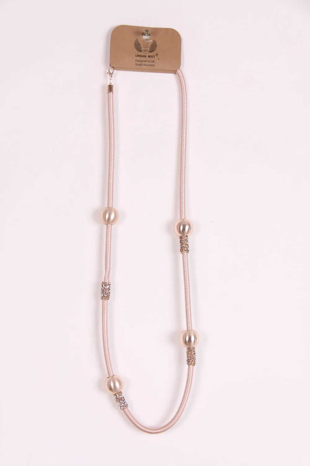 Long lagenlook necklace double threads with Pearl