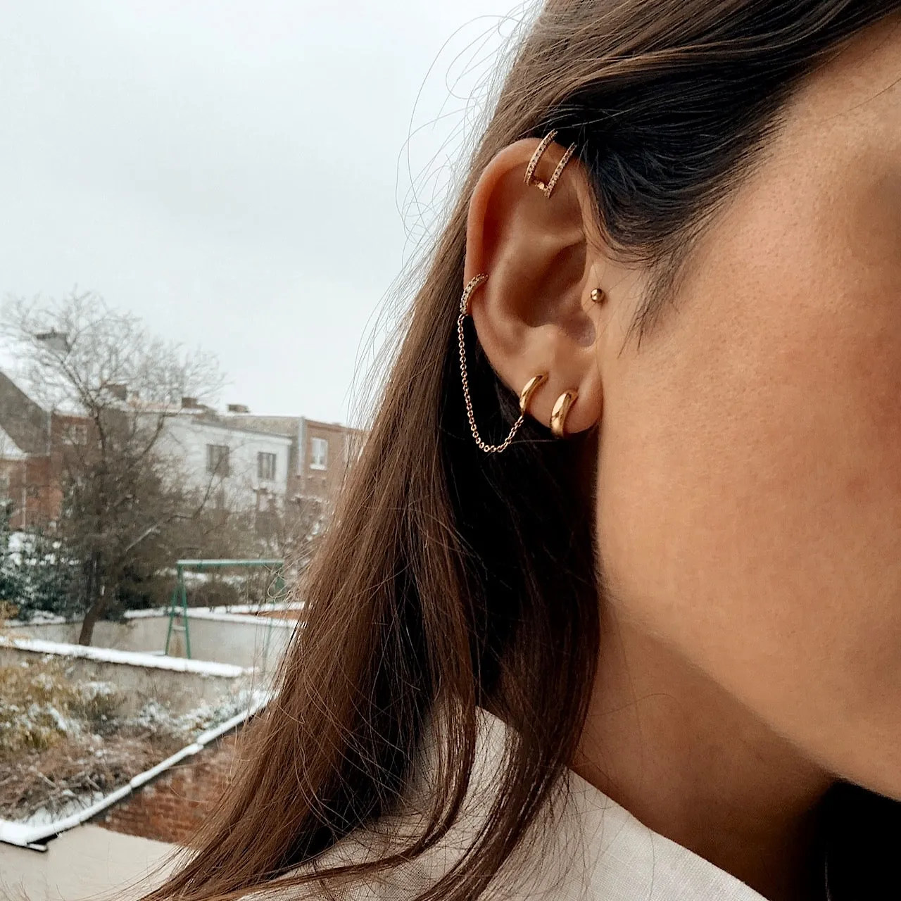 Luxe Minimal Chunky Huggie Earrings