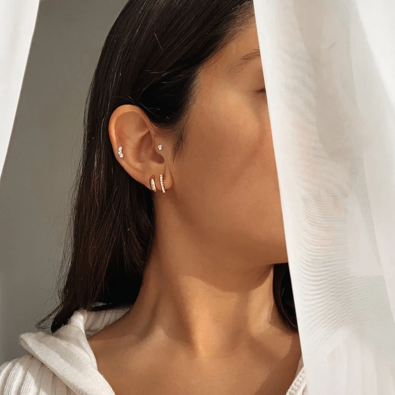 Luxe Minimal Chunky Huggie Earrings