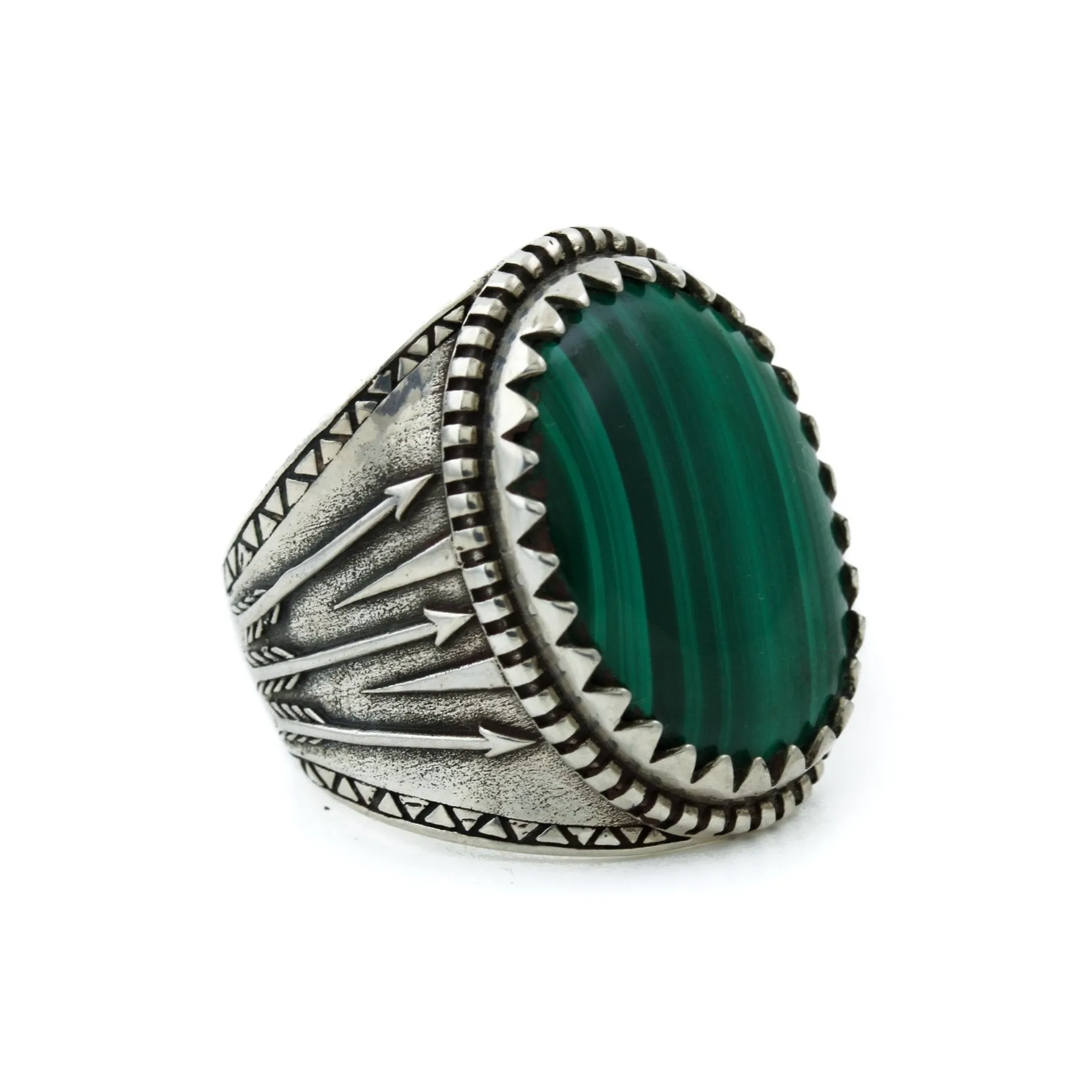 Malachite "Arrow" Ring