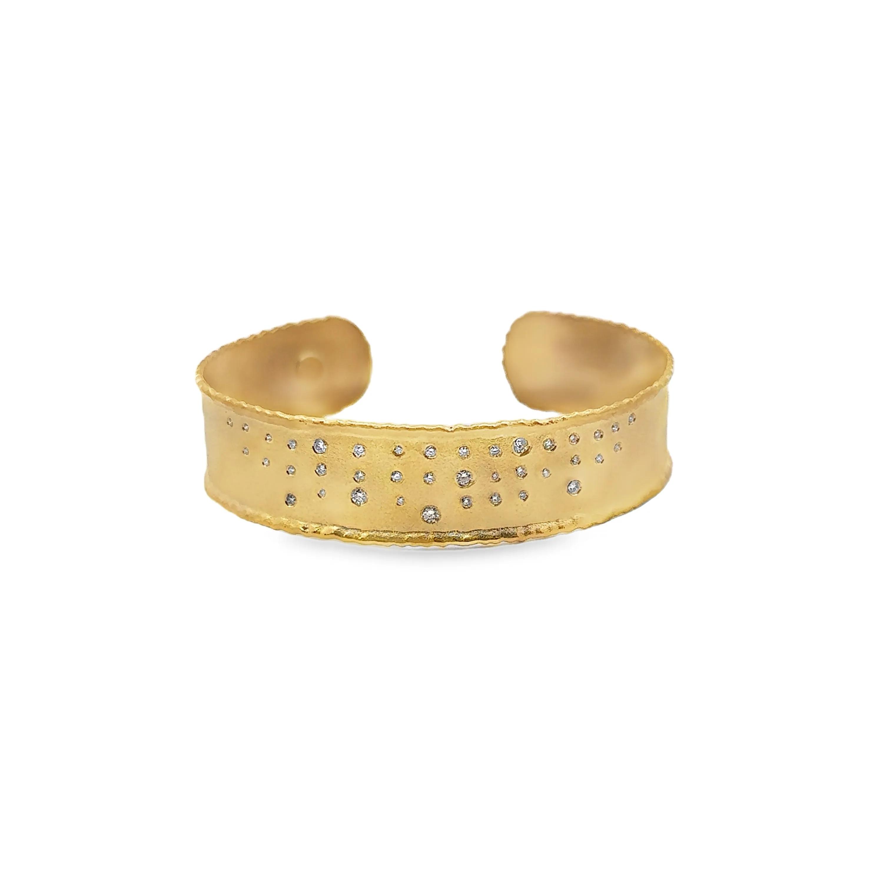 Marika Satin Finish Line Diamond Cuff Bracelet