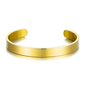 Men's Gold Plated Stainless Steel Cuff Bracelet