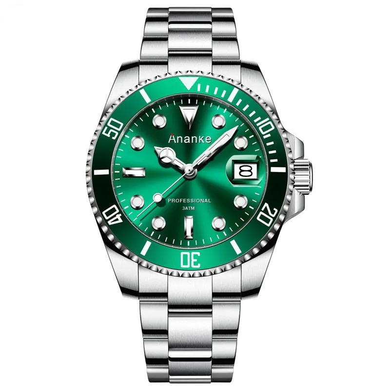 Men's Watch Labor Green Submariner Watch Luminous Waterproof Non-Mechanical Quartz Watch