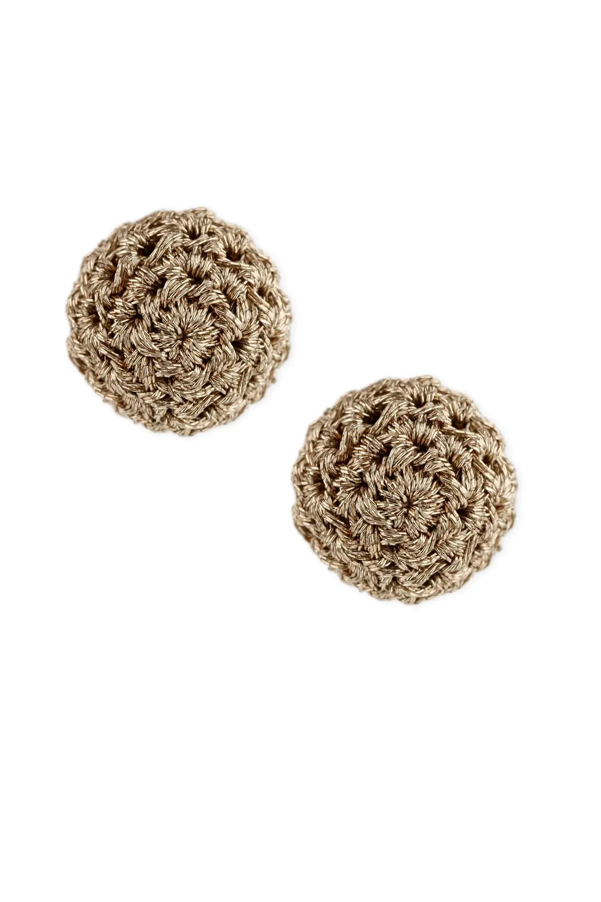 Metallic Crochet Stud Earring