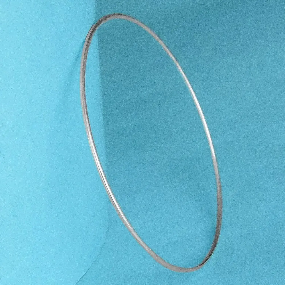 Minimal Plain Silver 92.5 Bangle(Single)