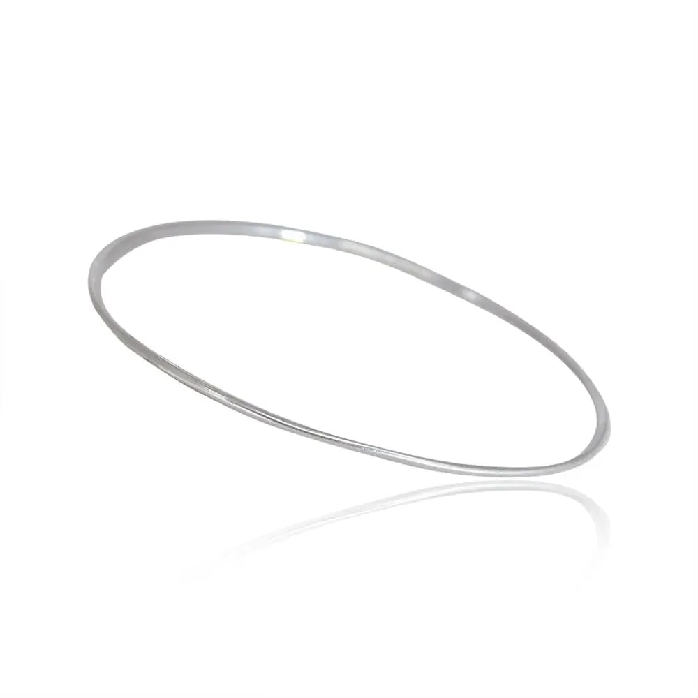 Minimal Plain Silver 92.5 Bangle(Single)