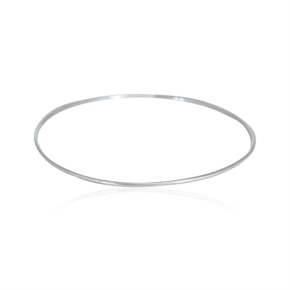 Minimal Plain Silver 92.5 Bangle(Single)