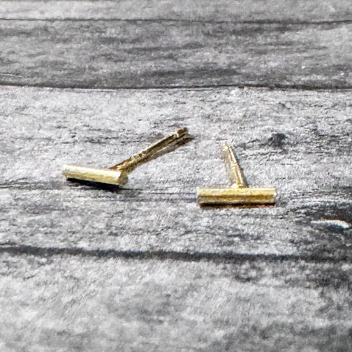 Minimalist Tiny Bar Stud Earrings (GOLD OR SILVER)