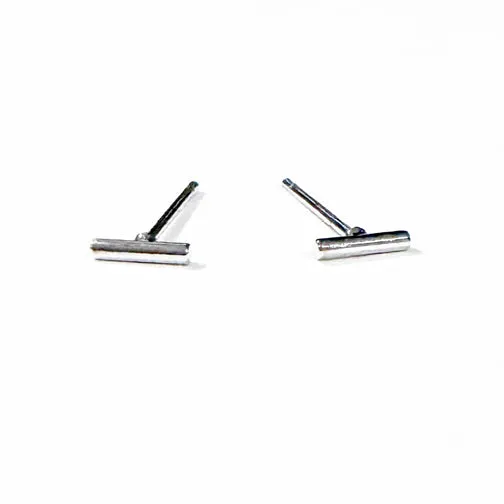 Minimalist Tiny Bar Stud Earrings (GOLD OR SILVER)