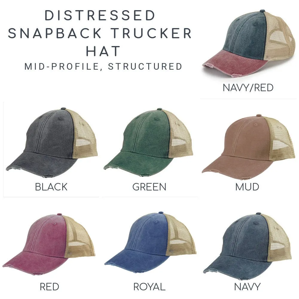 Minnesota Hat | Distressed Snapback Trucker | state cap | many color choices