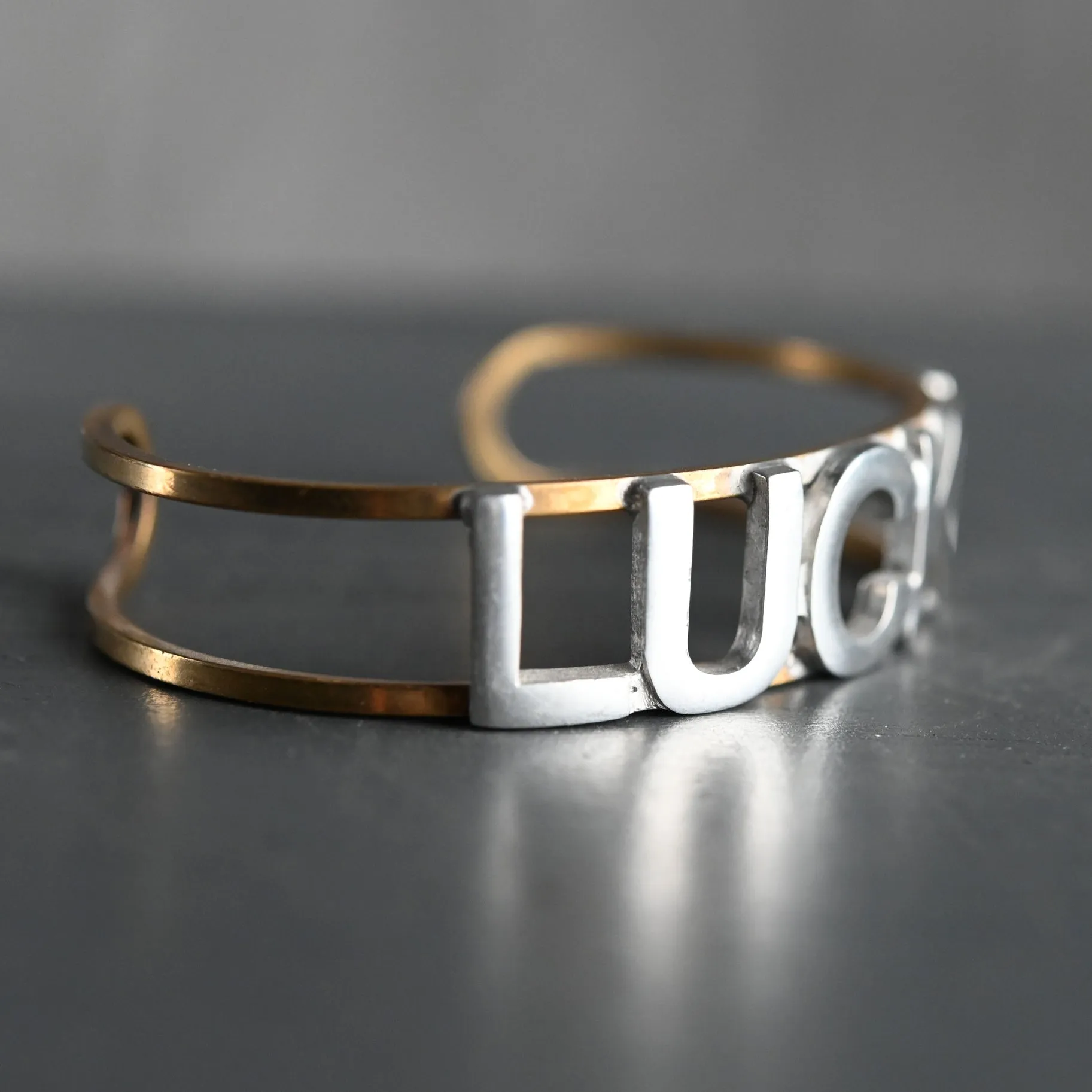 Mixed Metal Brass Cuff