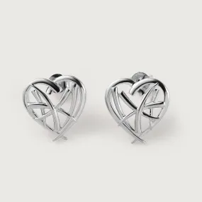 Molto Heart Strand Stud Earrings