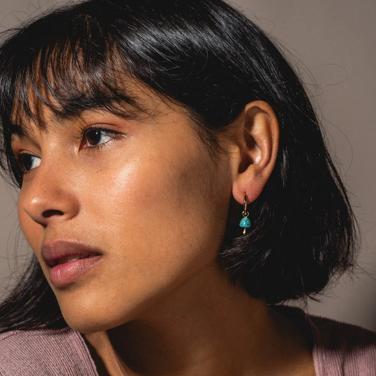 Mushroom Magic Huggie Earrings