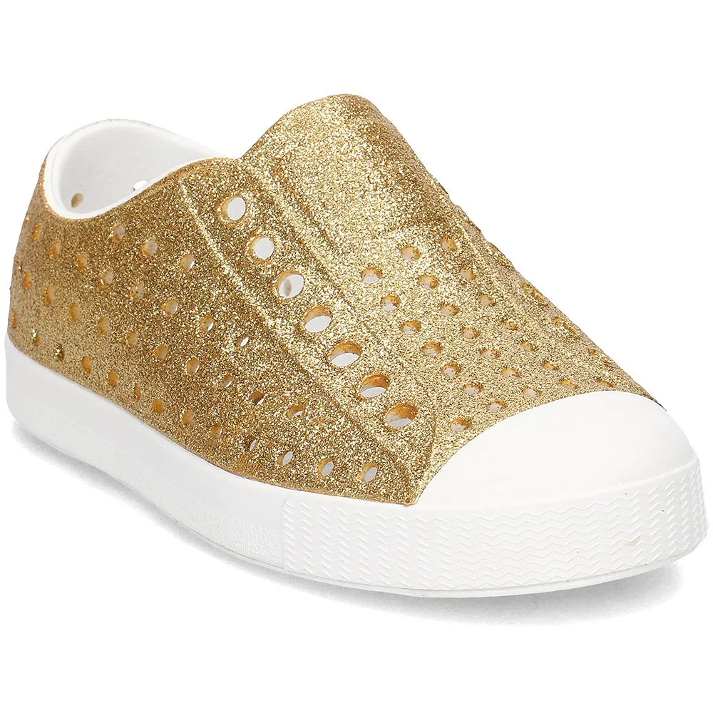 Native Kid's Jefferson Bling Sneaker - Gold Bling/Shell White 13100112-7101