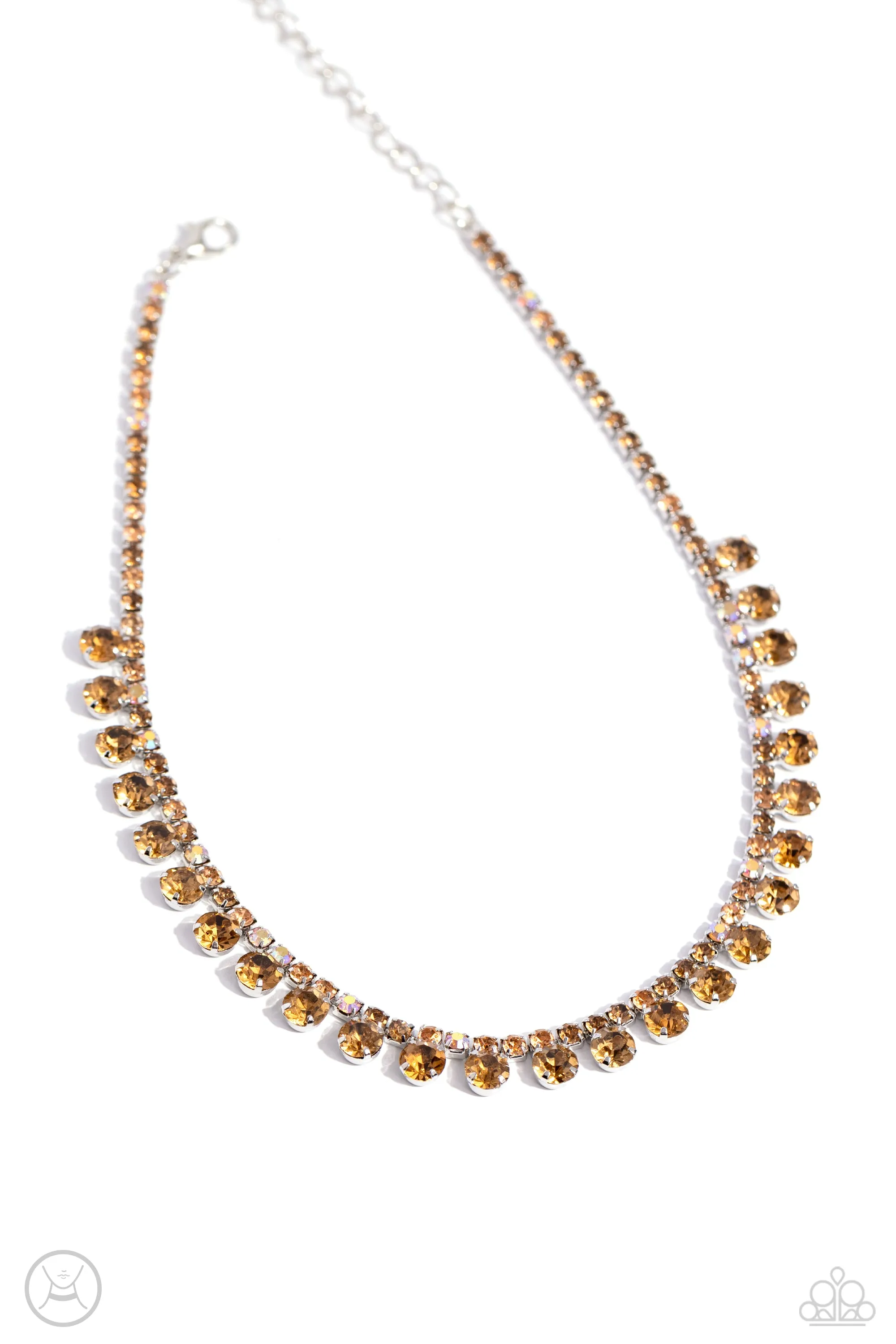 Necklaces Ritzy Rhinestones - Brown