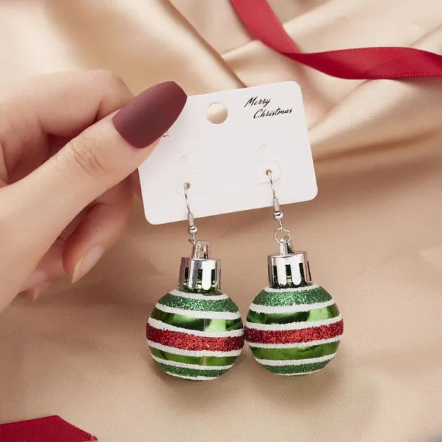 New Trendy Statement Christmas Tree Earrings For Women Santa Claus Snowman Drop Earrings Jewelry Girls Christmas Gifts Wholesale