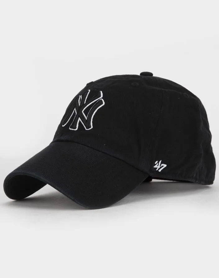 New York Yankees '47 Brand Black Clean Up Adjustable Hat