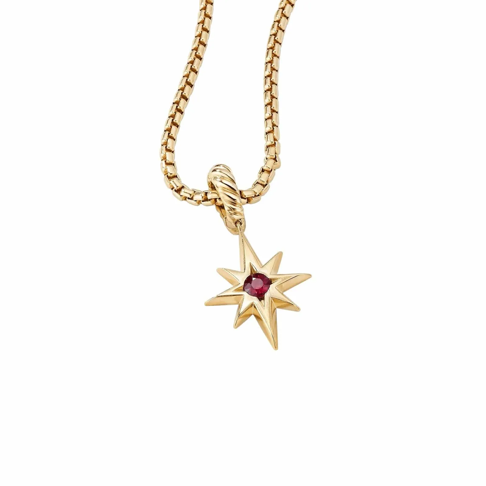 North Star Birthstone Amulet in Ruby